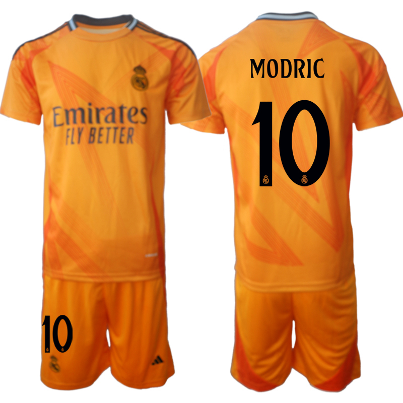 Men 2024-2025 Club Real Madrid away orange #10 Soccer Jersey->real madrid jersey->Soccer Club Jersey